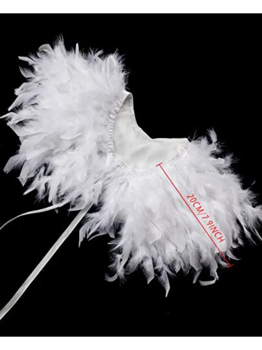 Kids Real Feather Cape Shawl Costume Accessory Halloween Dress Up Party